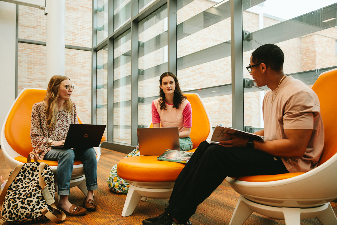 Students in the LSC on Huntsville campus.
