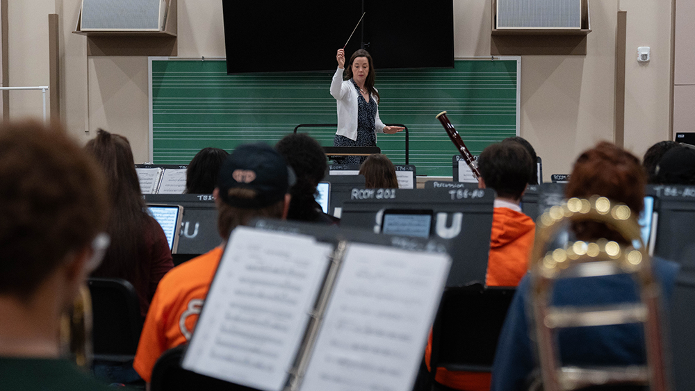 students playing music