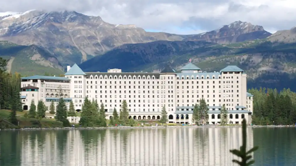 The Fairmont Chateau Lake Louise in Banff National Park, Alberta, Canada