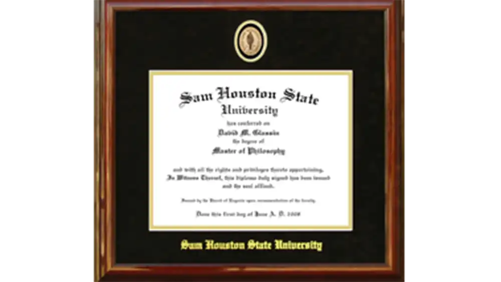 SHSU diploma frame