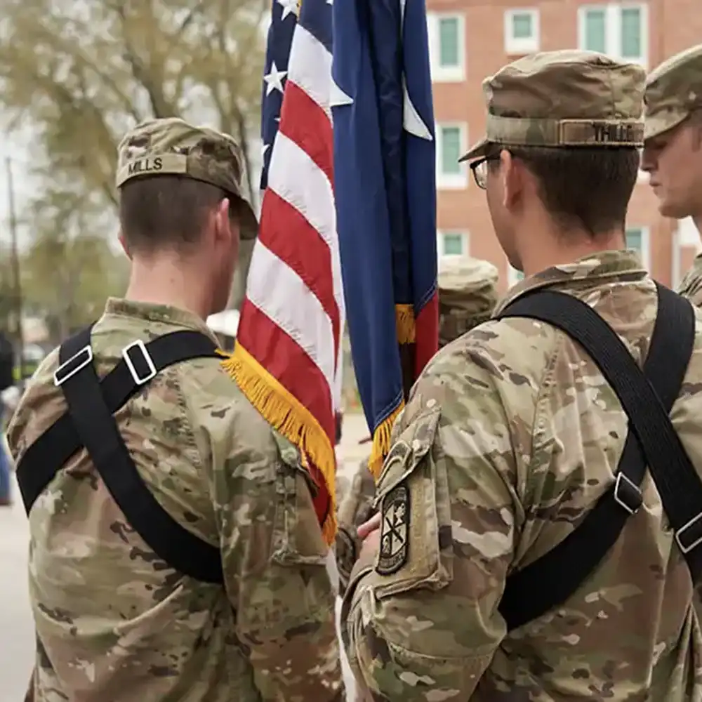 ​​Sammy the Bearkat looking at fireworks​ 