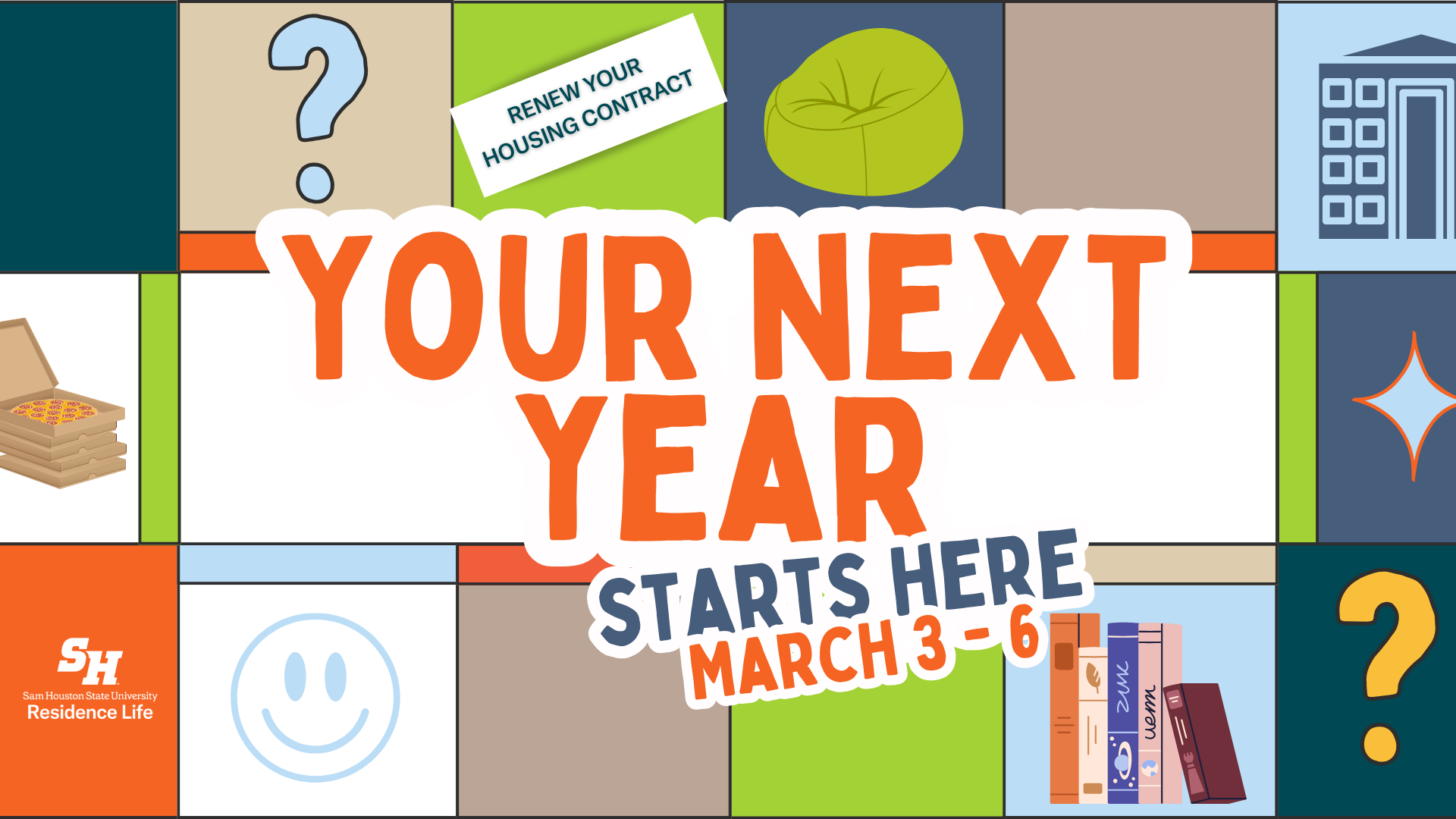 Sam Houston State University Residence Life is kicking off housing renewal for the 2026 academic year! Watch this quick guide to learn how to renew your on-campus housing contract and navigate the new phased approach. Don’t miss the deadline to live where you love!