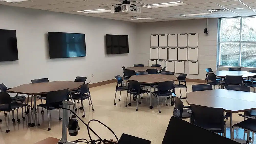 The classroom is pictured here.